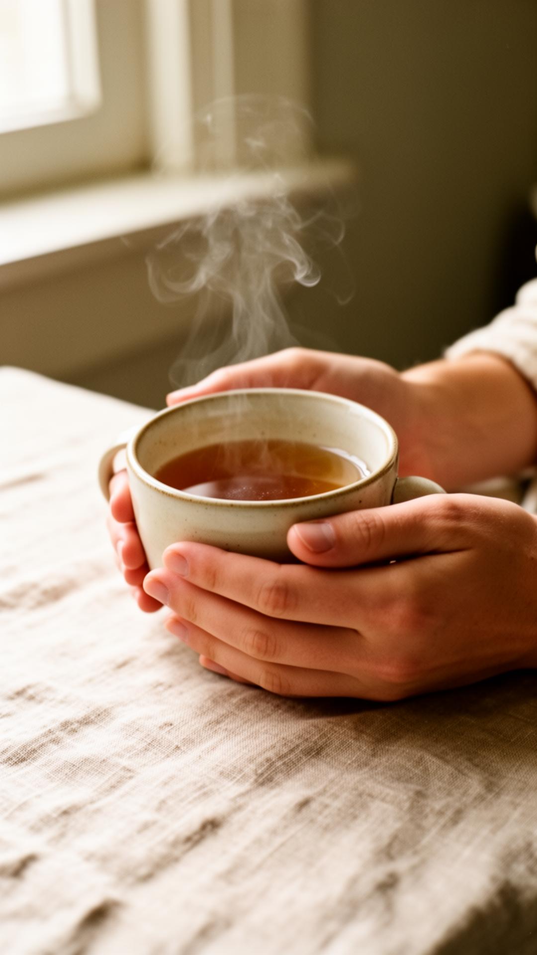 Spokojne dłonie podczas sesji